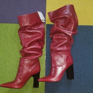 NWT Zara Woman Leather Over the Knee Boots